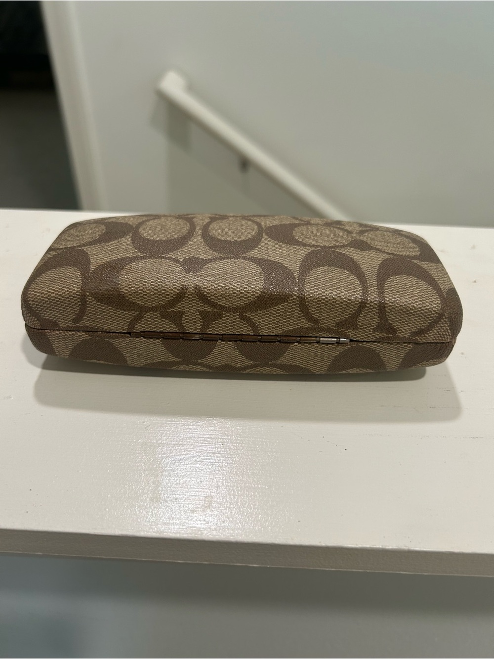 Coach Brown Signature Pattern Glasses Case - Picture 5 of 8
